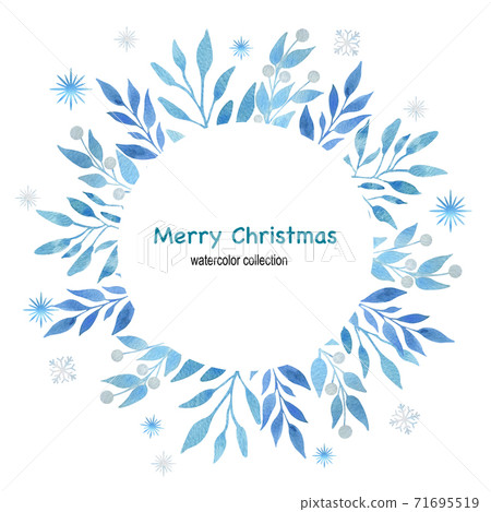 Christmas and New Year watercolor frame Christmas and New Year watercolor frame 71695519
