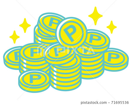 疊點硬幣（藍色） 71695536