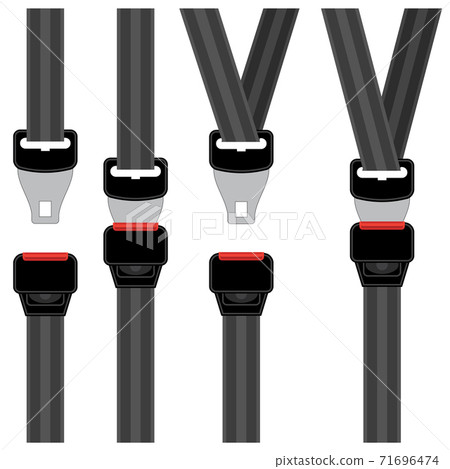 Safety Belt Icon Isolated on White Background 71696474