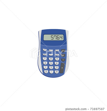 Modern calculator with digits on screen and buttons a vector isolated illustration Modern calculator with digits on screen and buttons a vector isolated illustration 71697587