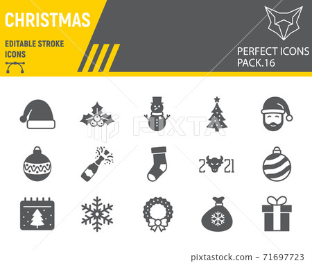 Christmas glyph icon set, happy new year collection, vector sketches, logo illustrations, merry christmas icons, holiday signs solid pictograms, editable stroke. Christmas glyph icon set, happy new year collection, vector sketches, logo illustrations, merry christmas icons, holiday signs solid pictograms, editable stroke. 71697723
