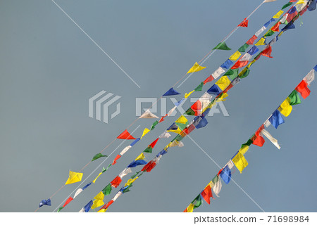 Buddhist Tibetan prayer flags Buddhist Tibetan prayer flags 71698984