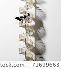 Cow on a spiral staircase 71699663