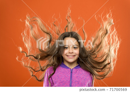 Strong and healthy hair concept. How to treat curly hair.  71700569