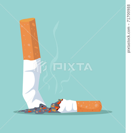 cigarette butt vector Cigarette butt icon Flat illustration vector - Stock Illustration  [71700988]