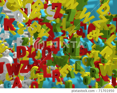 Lots of colorful 3D characters 71701950