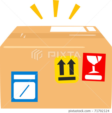 Cardboard box with slips and stickers 71702124