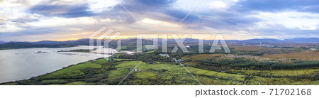 Aerial view of Cashelgolan in County Donegal - Ireland Aerial view of Cashelgolan in County Donegal - Ireland 71702168