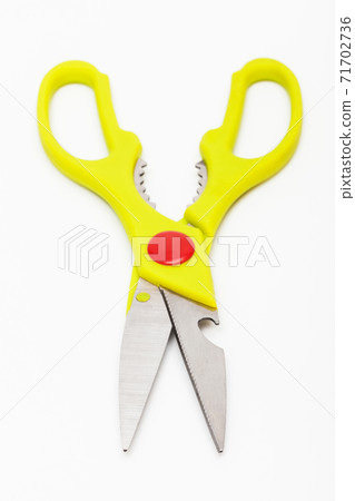 kitchen scissors on white background 71702736