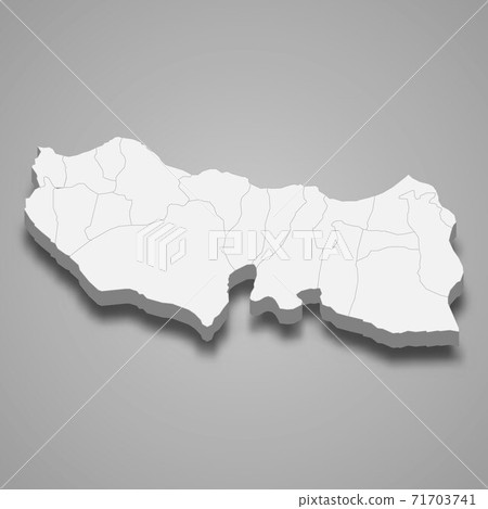 3d isometric map of Trabzon is a province of Turkey 71703741