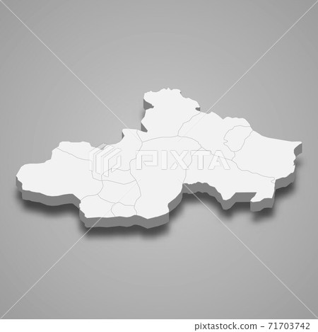 3d isometric map of Tokat is a province of Turkey 71703742