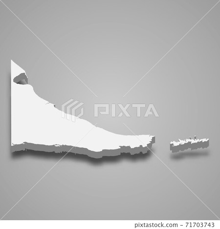 3d isometric map of Tierra del Fuego is a province of Argentina 71703743