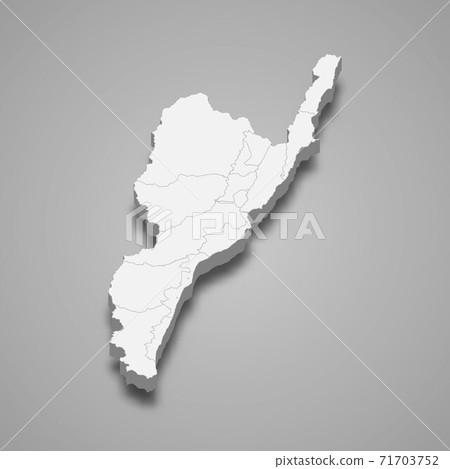 3d isometric map of Taitung County is a region of Taiwan 3d isometric map of Taitung County is a region of Taiwan 71703752