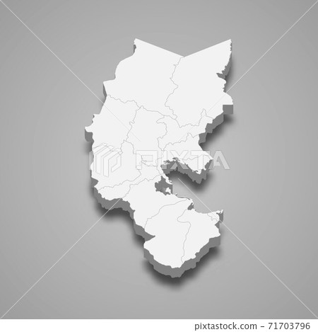 3d isometric map of Puno is a region of Peru 3d isometric map of Puno is a region of Peru 71703796