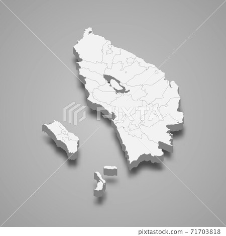 3d isometric map of North Sumatra is a province of Indonesia 71703818