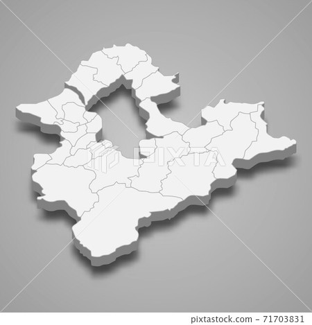 3d isometric map of New Taipei City is a region of Taiwan 71703831