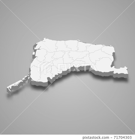 3d isometric map of Yunlin County is a region of Taiwan 3d isometric map of Yunlin County is a region of Taiwan 71704303