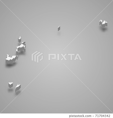 3d isometric map of Lienchiang County is a region of Taiwan 71704342