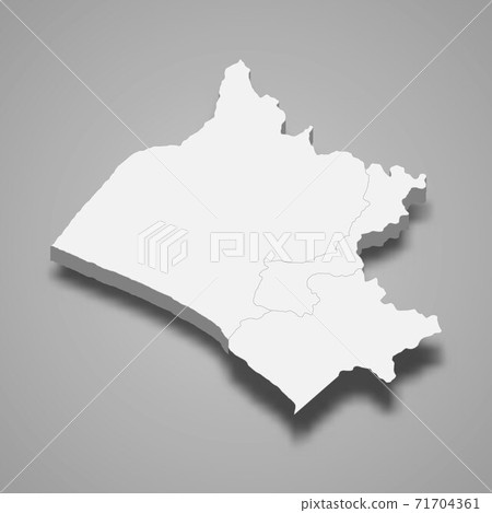 3d isometric map of Lambayeque is a region of Peru 71704361
