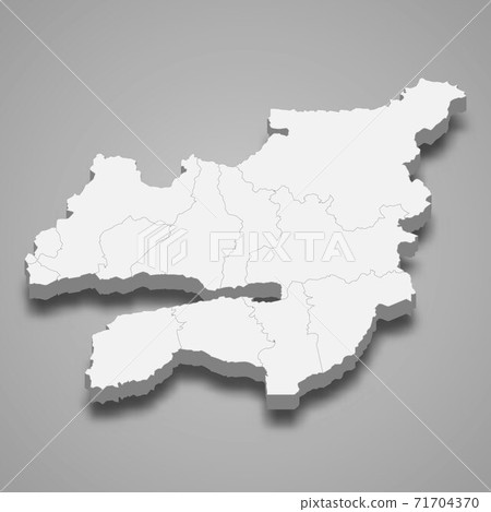 3d isometric map of Kocaeli is a province of Turkey 71704370