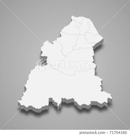 3d isometric map of Kelantan is a state of Malaysia 71704380