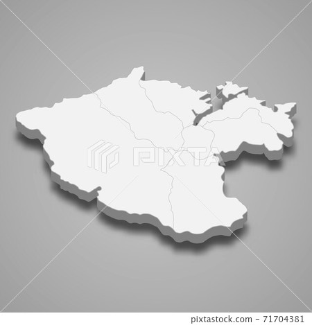 3d isometric map of Keelung City is a region of Taiwan 71704381