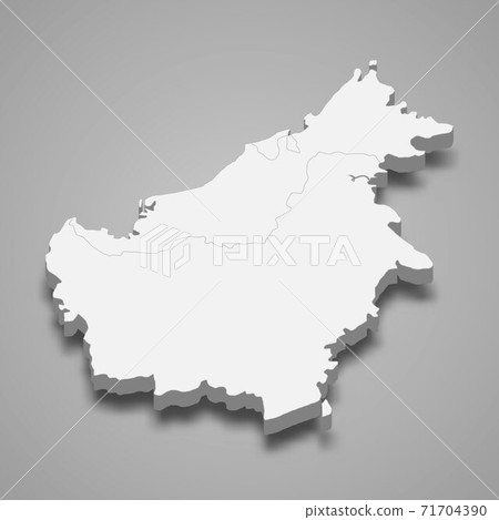3d isometric map of Kalimantan is a island of Indonesia 3d isometric map of Kalimantan is a island of Indonesia 71704390