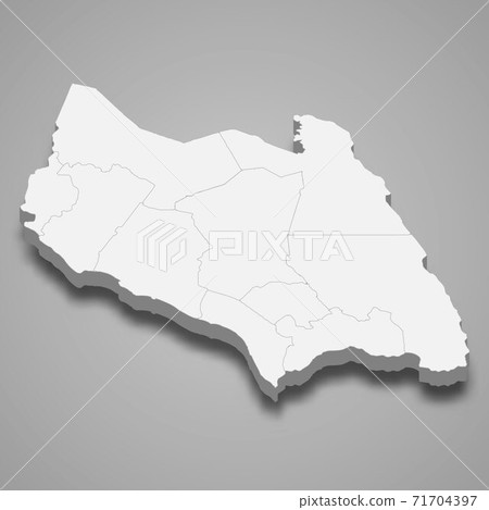 3d isometric map of is a state of Malaysia 71704397