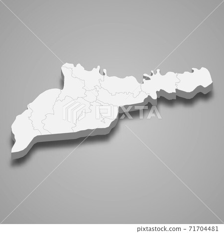 3d isometric map of Chernivtsi oblast is a region of Ukraine 71704481
