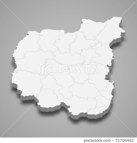 3d isometric map of Chernihiv oblast is a region of Ukraine 71704482