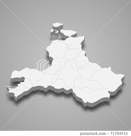 3d isometric map of Balikesir is a province of Turkey 71704552