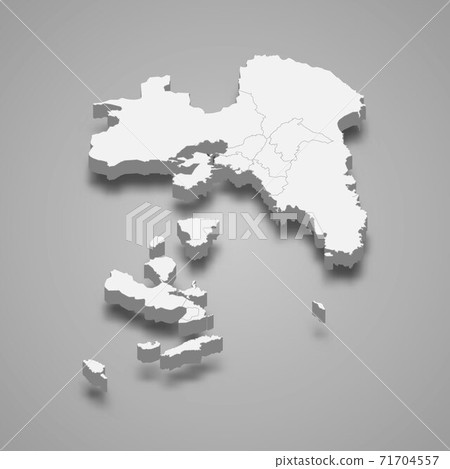 3d isometric map of Attica is a region of Greece 3d isometric map of Attica is a region of Greece 71704557
