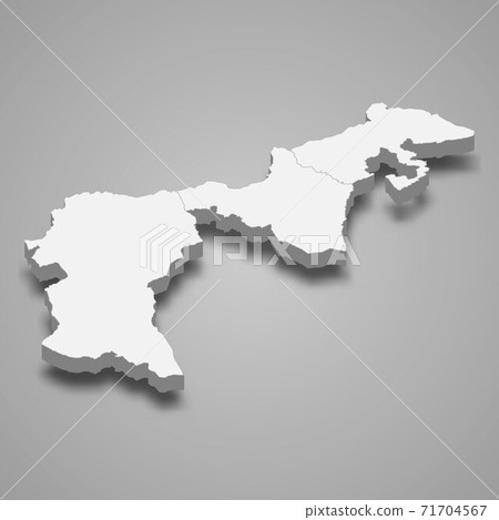 3d isometric map of Appenzell Ausserrhoden is a canton of Switze 71704567