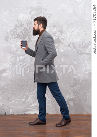 Careful with coffee cup. Coffee break concept. Business  71705264