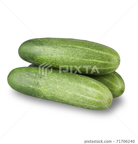Green Cucumber Vegetable isolated on white background. Green Cucumber Vegetable isolated on white background. 71706240