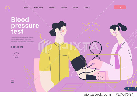 Medical tests template - blood pressure test Medical tests template - blood pressure test 71707584