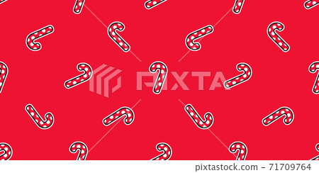 candy cane seamless pattern Christmas vector cartoon scarf isolated polka dot tile background repeat wallpaper doodle illustration design 71709764
