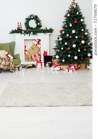 Christmas interior of the christmas tree pine new year gifts Christmas interior of the christmas tree pine new year gifts 71709879