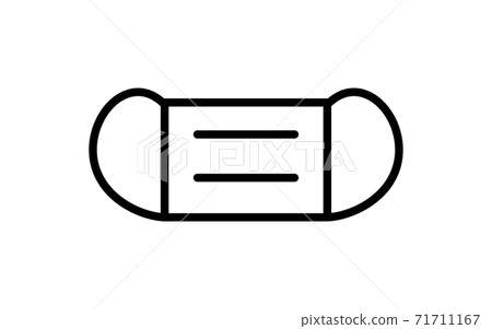 Simple mask icon, black and white 71711167