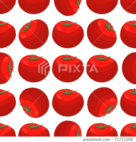 Illustration on theme of pattern red tomato, vegetable ketchup for seal Illustration on theme of pattern red tomato, vegetable ketchup for seal 71711208