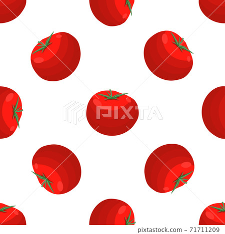 Illustration on theme of pattern red tomato, vegetable ketchup for seal Illustration on theme of pattern red tomato, vegetable ketchup for seal 71711209