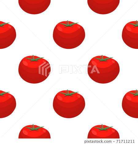 Illustration on theme of pattern red tomato, vegetable ketchup for seal 71711211