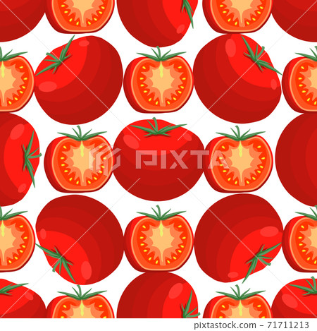 Illustration on theme of pattern red tomato, vegetable ketchup for seal Illustration on theme of pattern red tomato, vegetable ketchup for seal 71711213