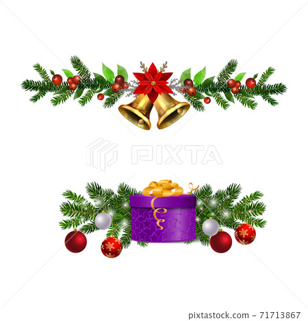 Christmas Holly brunches decoration vector Christmas Holly brunches decoration vector 71713867