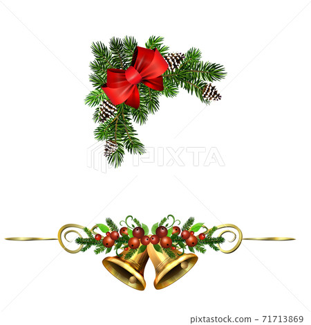 Christmas Holly brunches decoration vector Christmas Holly brunches decoration vector 71713869