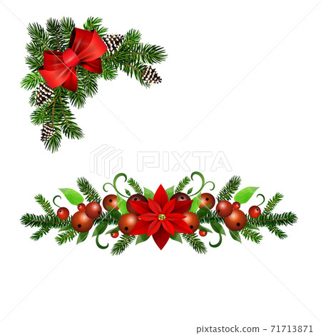 Christmas Holly brunches decoration vector Christmas Holly brunches decoration vector 71713871