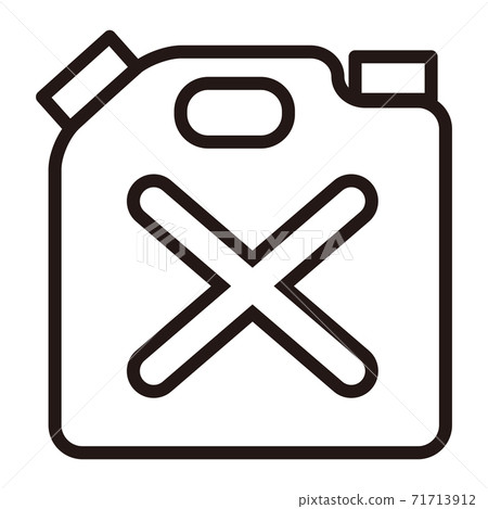 Simple icon of plastic tank / black and white 71713912