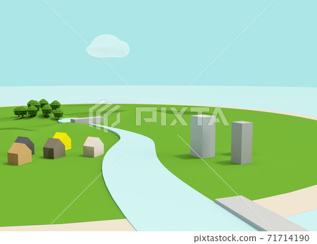 Clay animation back background style 3D... - Stock Illustration [71714190]  - PIXTA