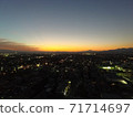 Aerial view of Maebashi city at night 71714697