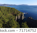 Aerial view of Goishi Coast in Ofunato City, Iwate Prefecture 71714752